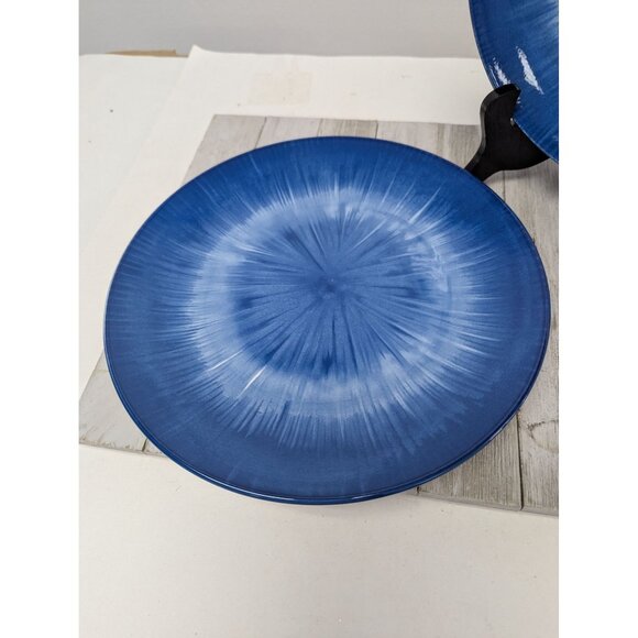 Royal Norfolk Blue White Set Of 2 Dinner Plates 10 5/8" - Picture 2 of 7